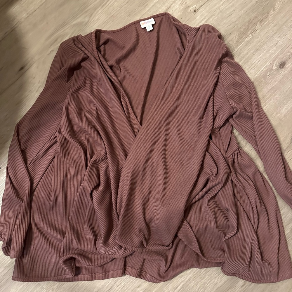 LuLaRoe Mauve Long Sleeve Cardigan 2XL